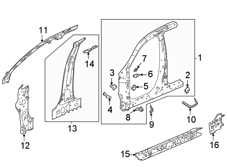 12Pillars. Rocker & floor. Inner structure.https://images.simplepart.com/images/parts/motor/fullsize/4824425.png