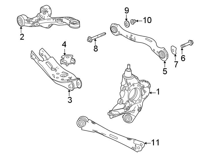 11Rear suspension. Suspension components.https://images.simplepart.com/images/parts/motor/fullsize/4824535.png