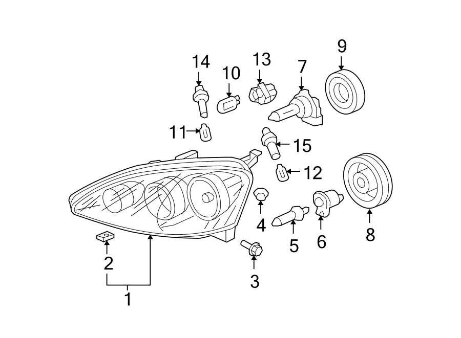 13FRONT LAMPS. HEADLAMP COMPONENTS.https://images.simplepart.com/images/parts/motor/fullsize/4825035.png