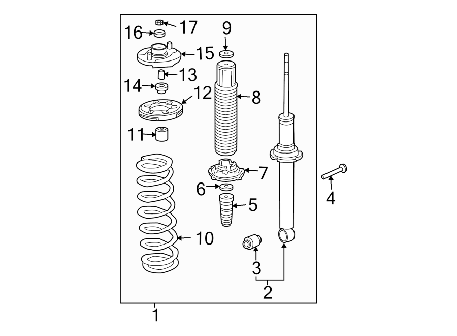 REAR SUSPENSION. STRUTS & COMPONENTS.