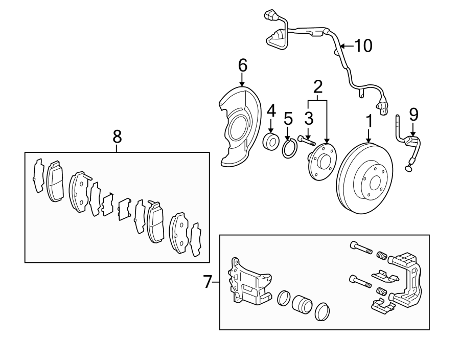 2FRONT SUSPENSION. BRAKE COMPONENTS.https://images.simplepart.com/images/parts/motor/fullsize/4831190.png