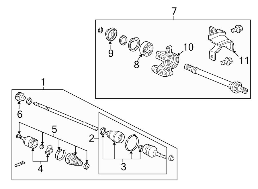 Front suspension. Drive axles.