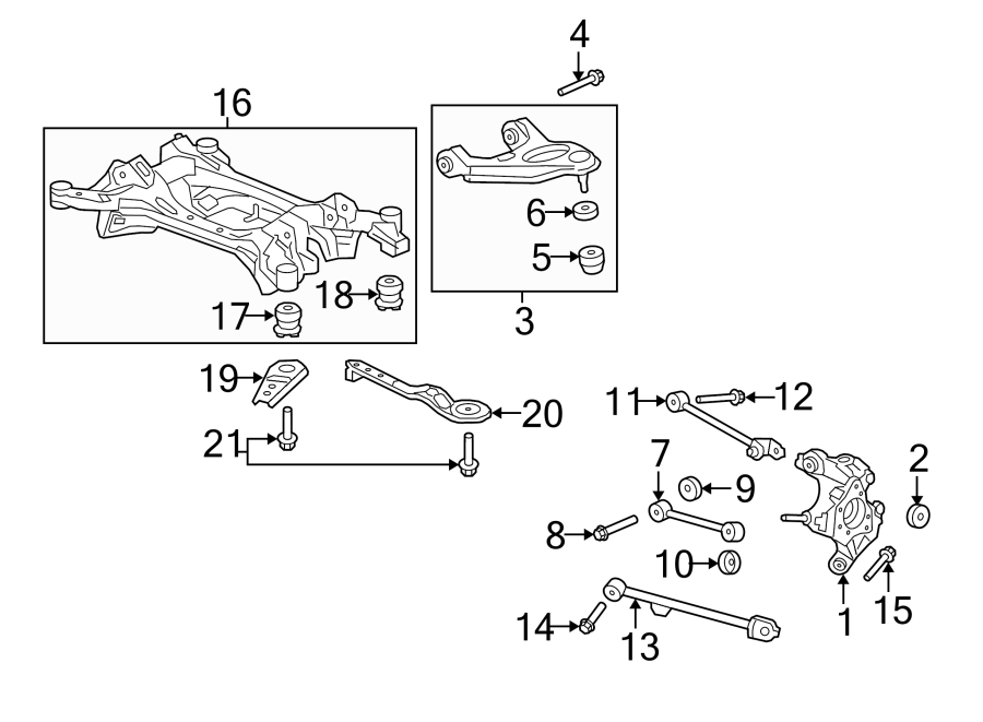 REAR SUSPENSION. SUSPENSION COMPONENTS.