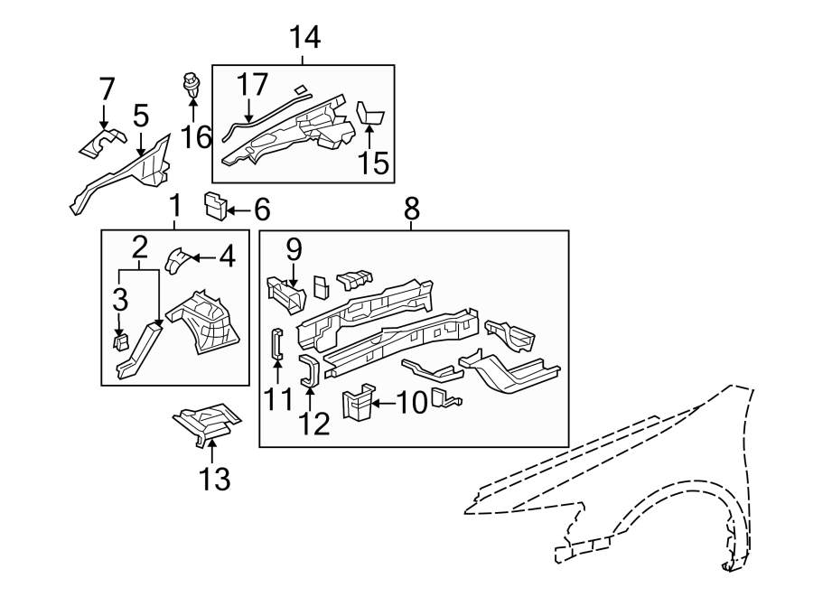 16FENDER. STRUCTURAL COMPONENTS & RAILS.https://images.simplepart.com/images/parts/motor/fullsize/4835115.png