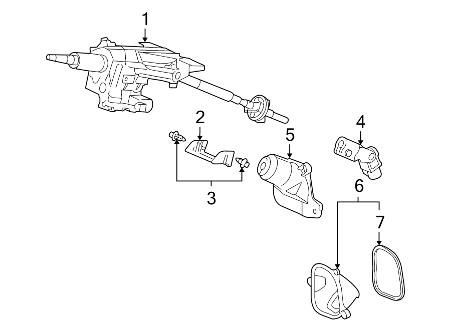 STEERING COLUMN COMPONENTS.