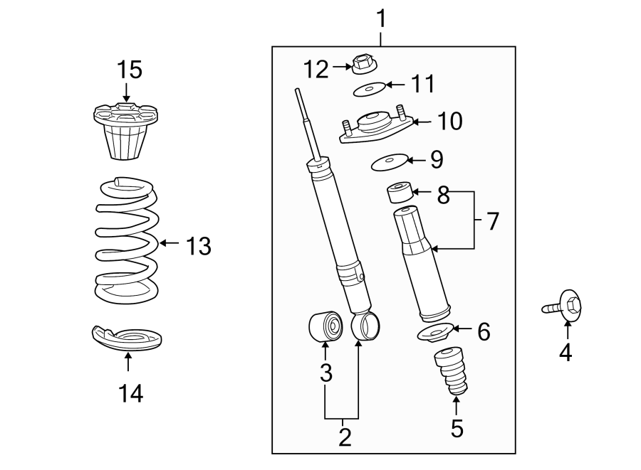 REAR SUSPENSION. STRUTS & COMPONENTS.