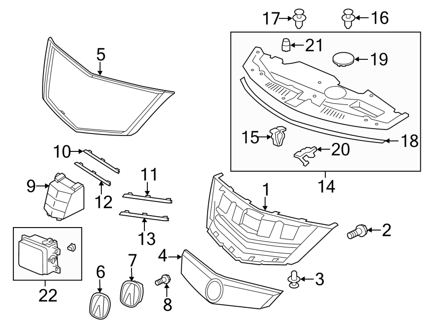 12GRILLE & COMPONENTS.https://images.simplepart.com/images/parts/motor/fullsize/4836017.png