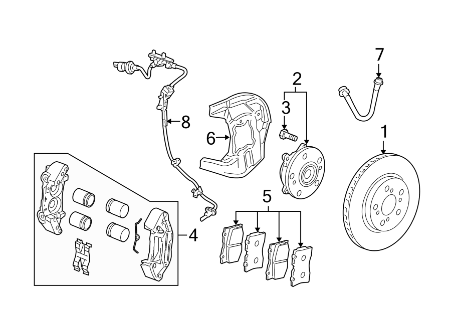 2FRONT SUSPENSION. BRAKE COMPONENTS.https://images.simplepart.com/images/parts/motor/fullsize/4836210.png