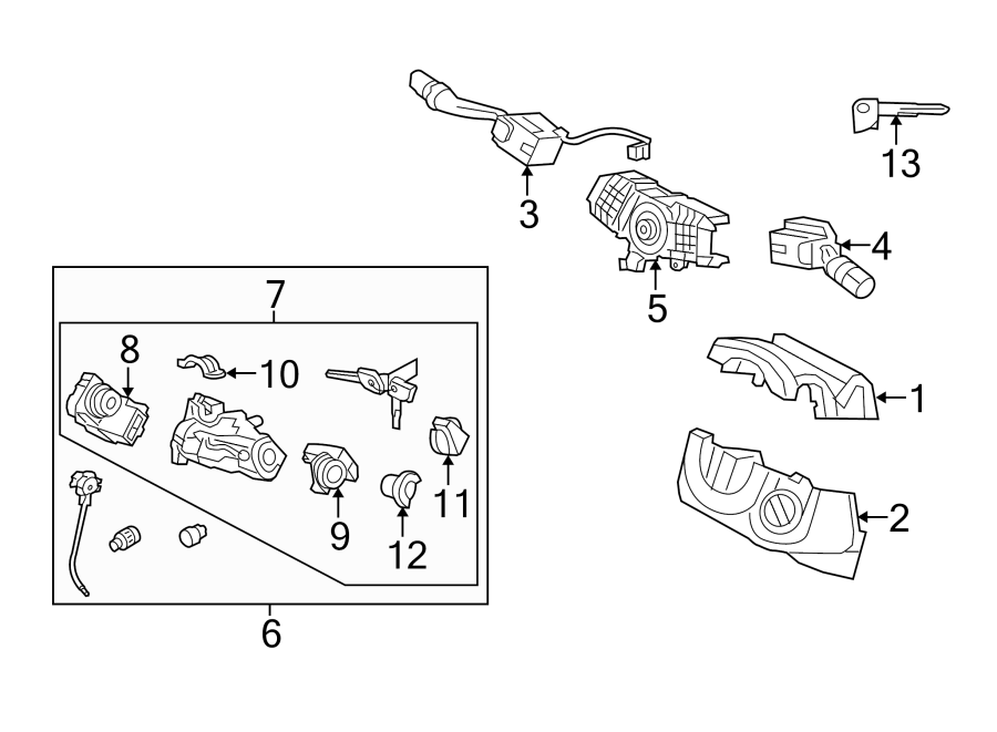 1STEERING COLUMN. SHROUD. SWITCHES & LEVERS.https://images.simplepart.com/images/parts/motor/fullsize/4836250.png