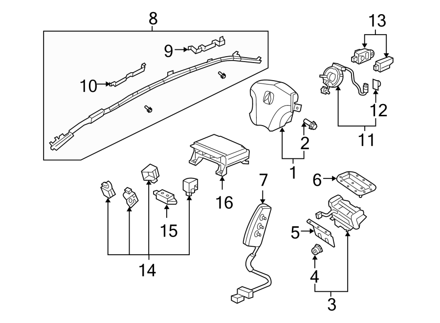 RESTRAINT SYSTEMS. AIR BAG COMPONENTS.