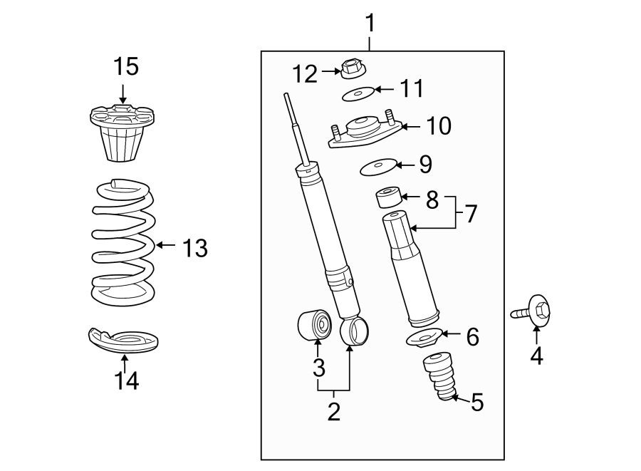 REAR SUSPENSION. STRUTS & COMPONENTS.