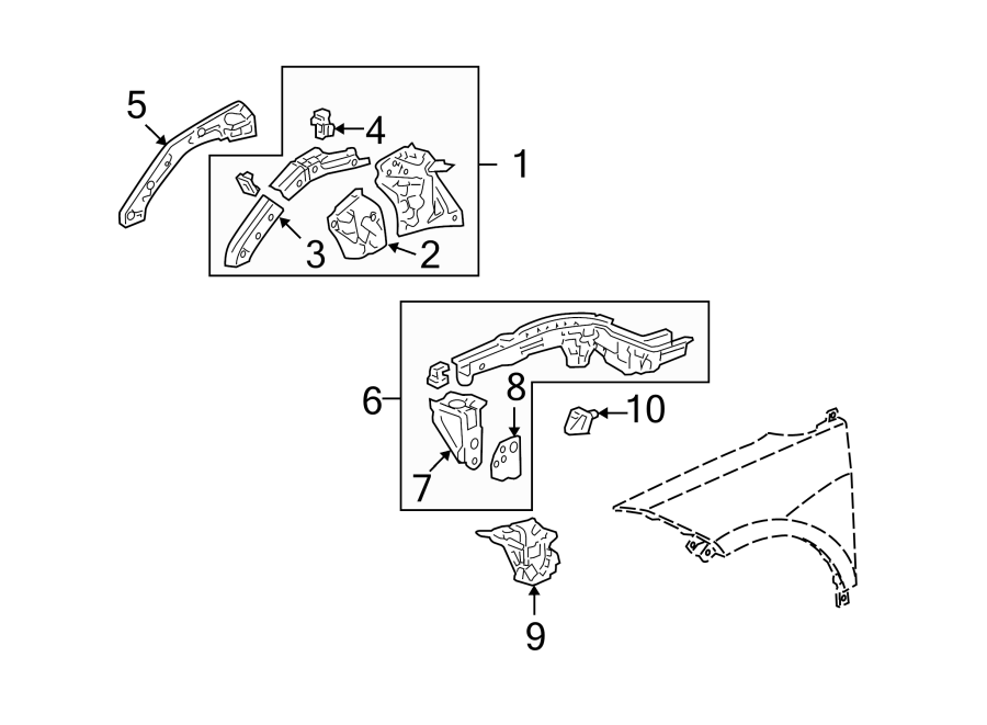 10FENDER. STRUCTURAL COMPONENTS & RAILS.https://images.simplepart.com/images/parts/motor/fullsize/4840100.png