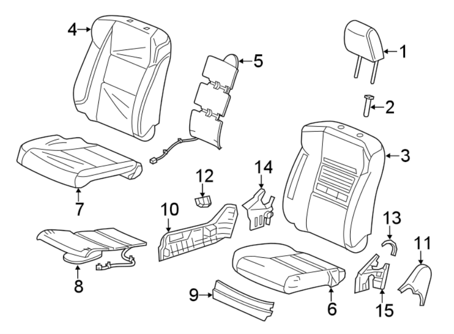 SEATS & TRACKS. PASSENGER SEAT COMPONENTS.