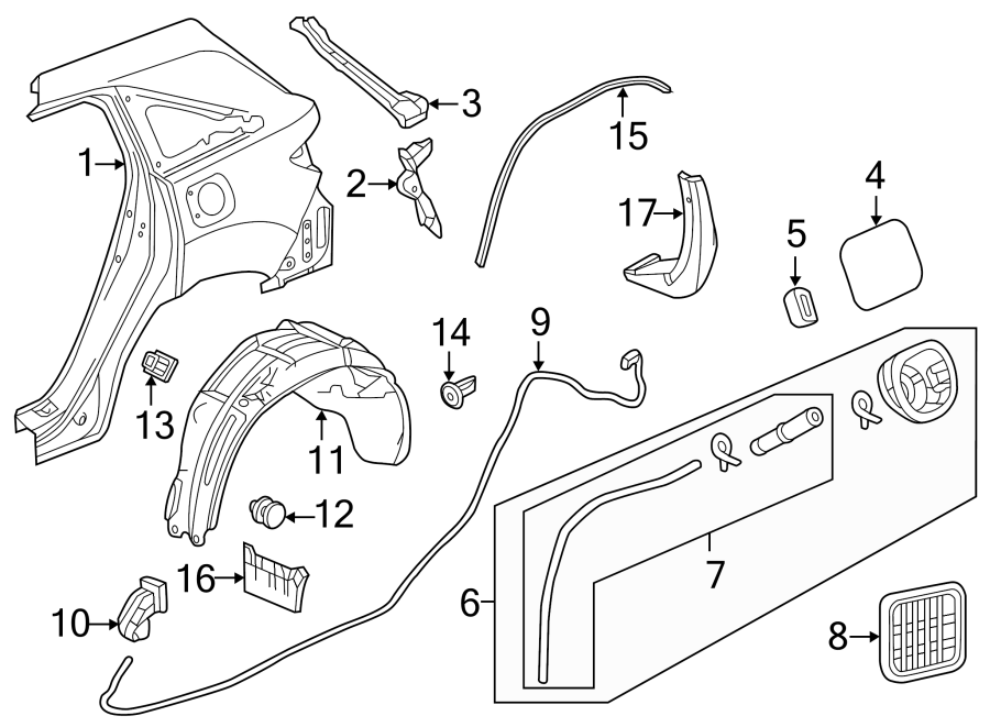 14EXTERIOR TRIM. QUARTER PANEL & COMPONENTS.https://images.simplepart.com/images/parts/motor/fullsize/4841475.png