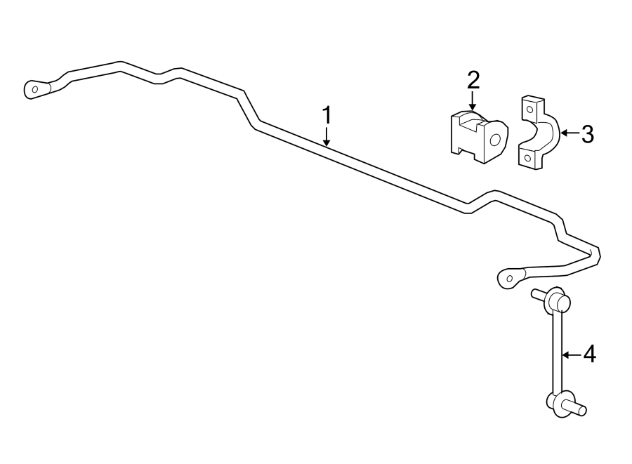 REAR SUSPENSION. STABILIZER BAR & COMPONENTS.