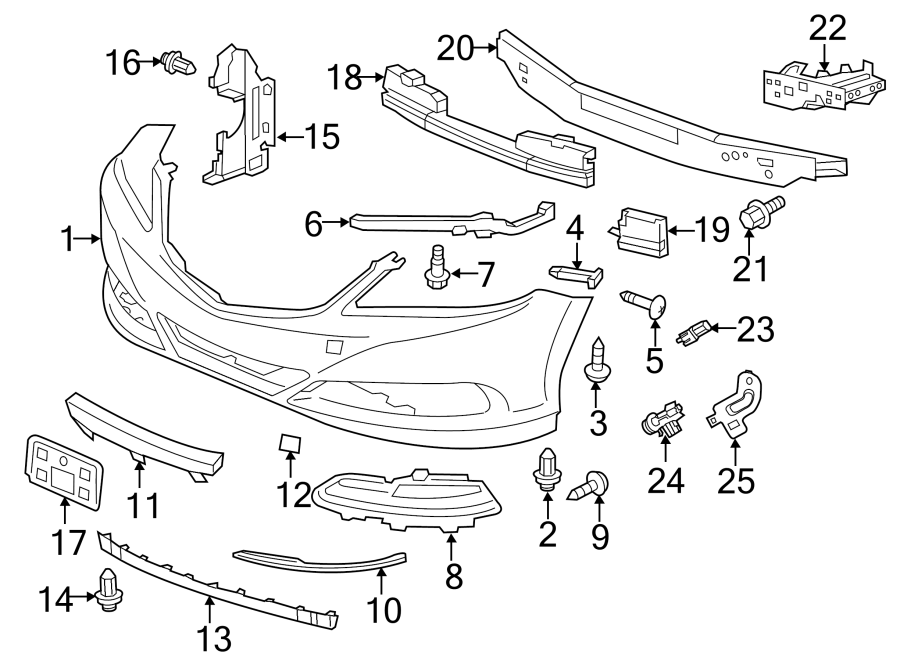 19FRONT BUMPER. BUMPER & COMPONENTS.https://images.simplepart.com/images/parts/motor/fullsize/4845005.png