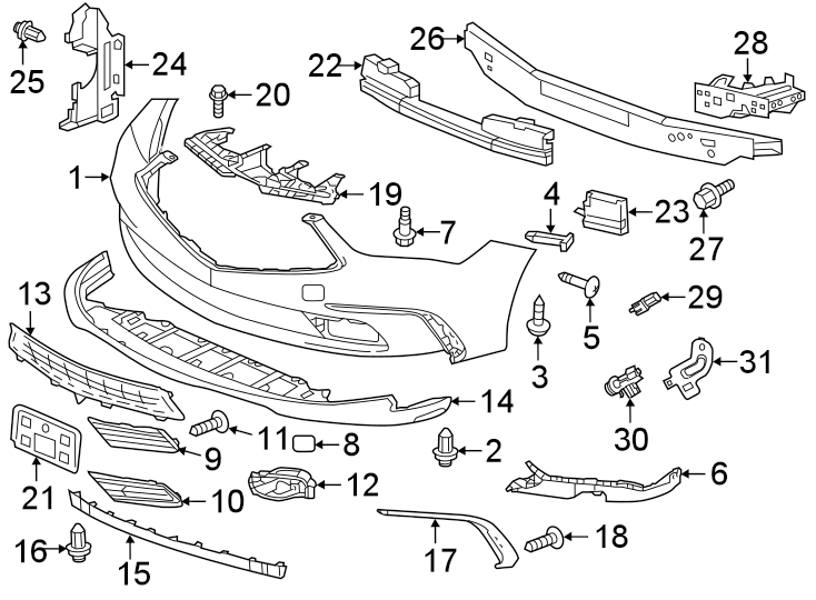 24FRONT BUMPER. BUMPER & COMPONENTS.https://images.simplepart.com/images/parts/motor/fullsize/4845008.png