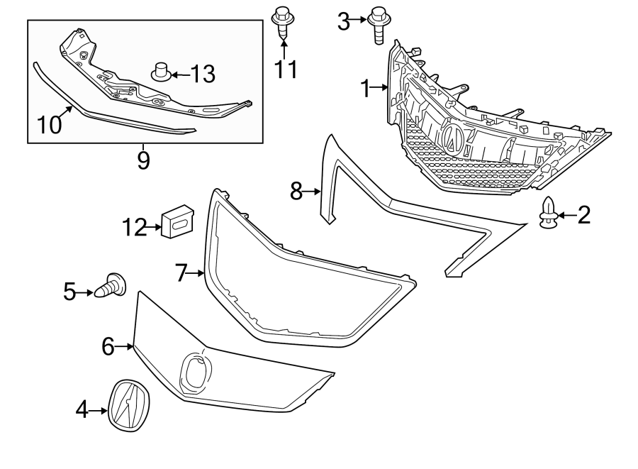 9GRILLE & COMPONENTS.https://images.simplepart.com/images/parts/motor/fullsize/4848017.png