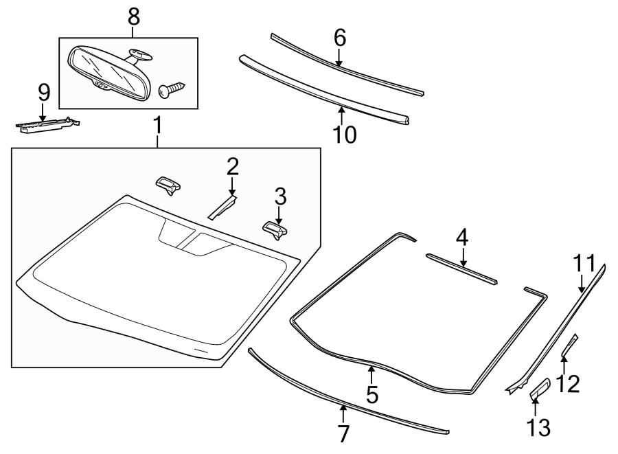 7WINDSHIELD. EXTERIOR TRIM. GLASS. REVEAL MOLDINGS.https://images.simplepart.com/images/parts/motor/fullsize/4848275.png