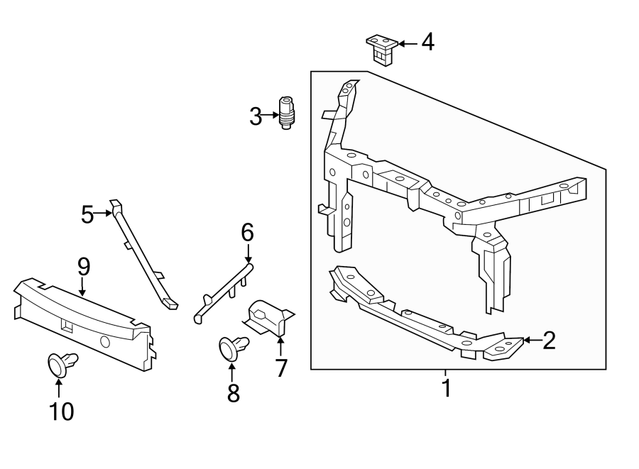 4RADIATOR SUPPORT.https://images.simplepart.com/images/parts/motor/fullsize/4850030.png