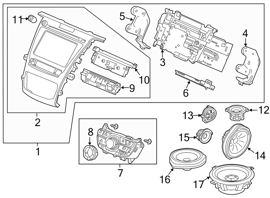 7INSTRUMENT PANEL. SOUND SYSTEM.https://images.simplepart.com/images/parts/motor/fullsize/4850395.png