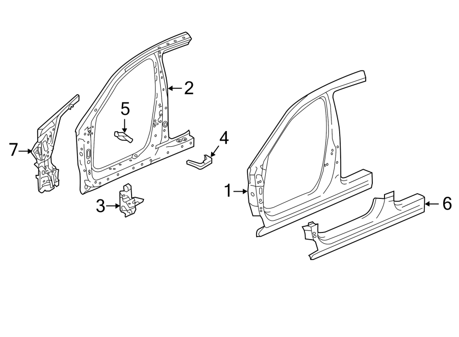 4PILLARS. ROCKER & FLOOR. APERTURE PANEL. HINGE PILLAR.https://images.simplepart.com/images/parts/motor/fullsize/4850480.png