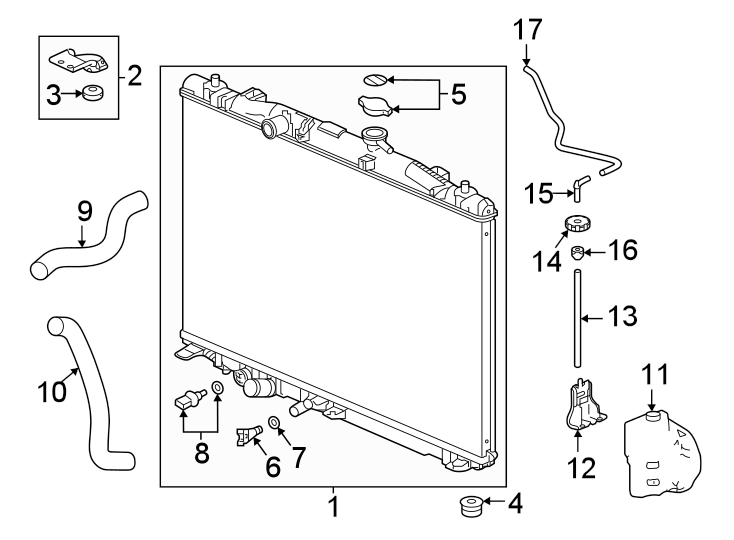 1Radiator & components.https://images.simplepart.com/images/parts/motor/fullsize/4851045.png