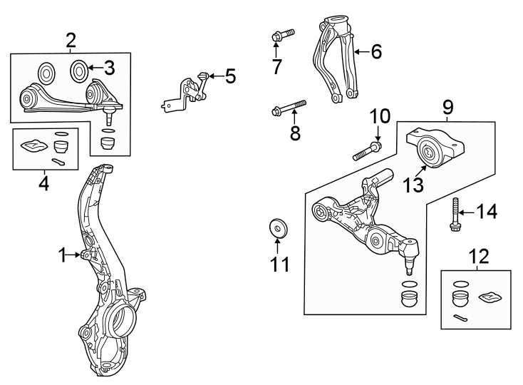 Front suspension. Suspension components.