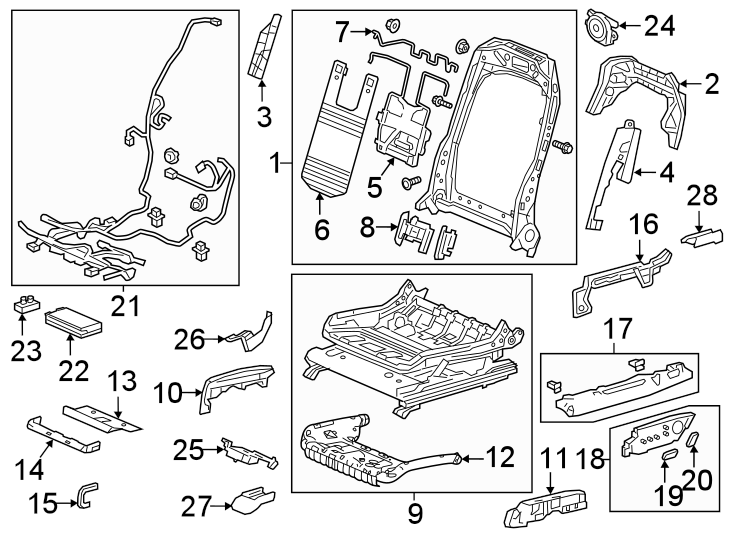 Seats & tracks. Tracks & components.