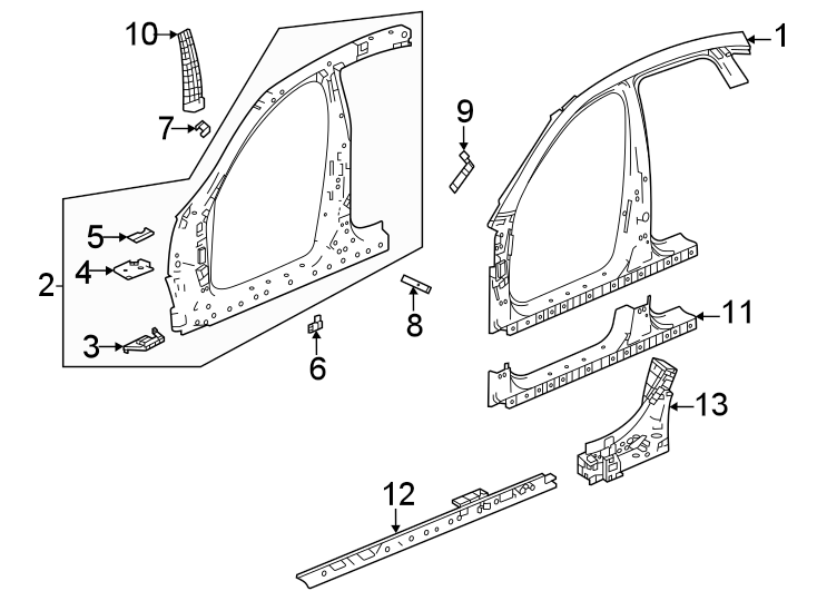 10Pillars. Rocker & floor. Aperture panel.https://images.simplepart.com/images/parts/motor/fullsize/4851440.png