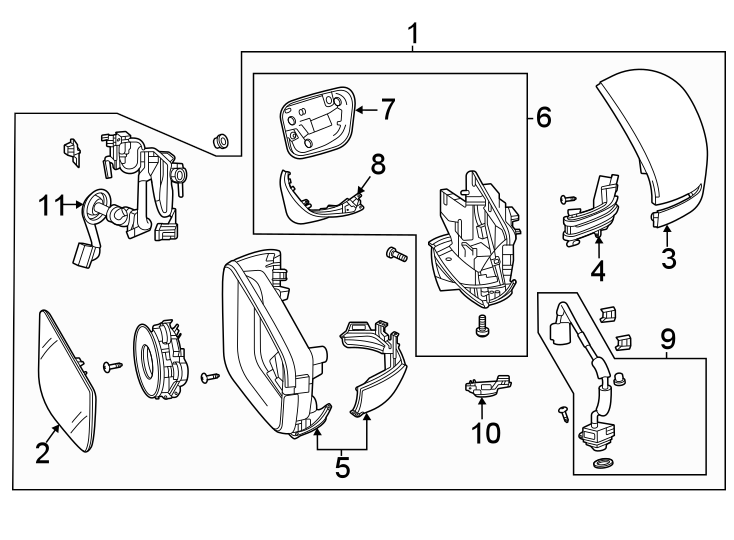 4Front door. Outside mirrors.https://images.simplepart.com/images/parts/motor/fullsize/4851475.png