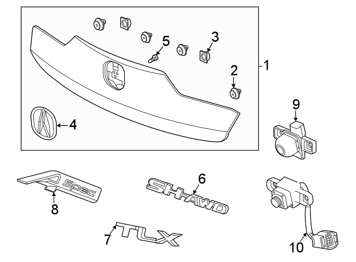 6Trunk lid. Exterior trim.https://images.simplepart.com/images/parts/motor/fullsize/4851630.png