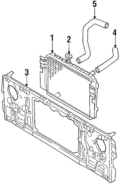 Diagram RADIATOR & COMPONENTS. for your Mazda B2600  