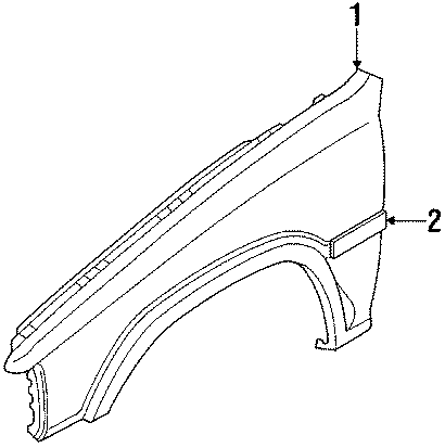 Diagram FENDER. for your Mazda