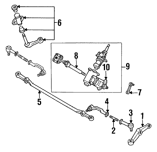 Diagram STEERING LINKAGE. for your Mazda B2000  