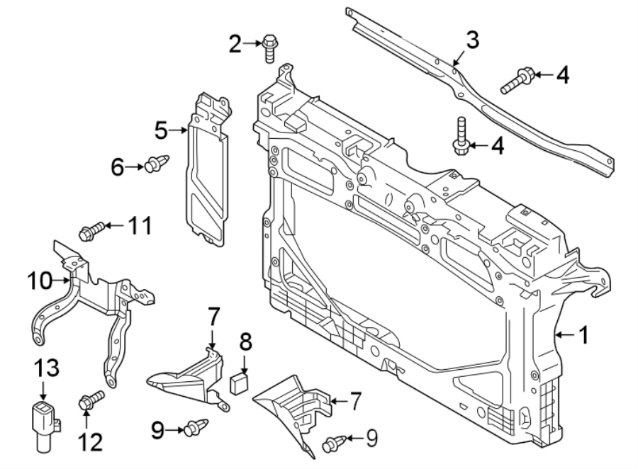 Diagram Radiator support. for your 2008 Mazda MX-5 Miata   