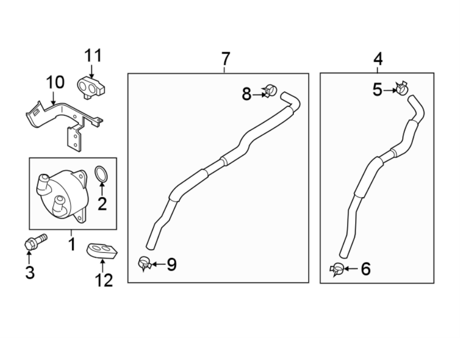 Diagram TRANS OIL COOLER. for your Mazda