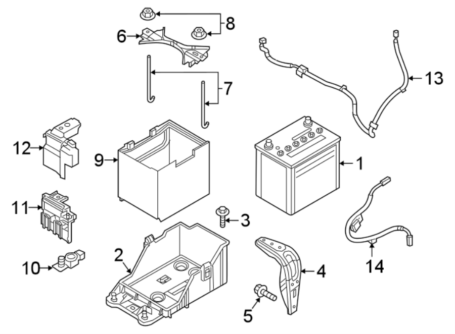 Diagram BATTERY. for your 2010 Mazda MX-5 Miata   