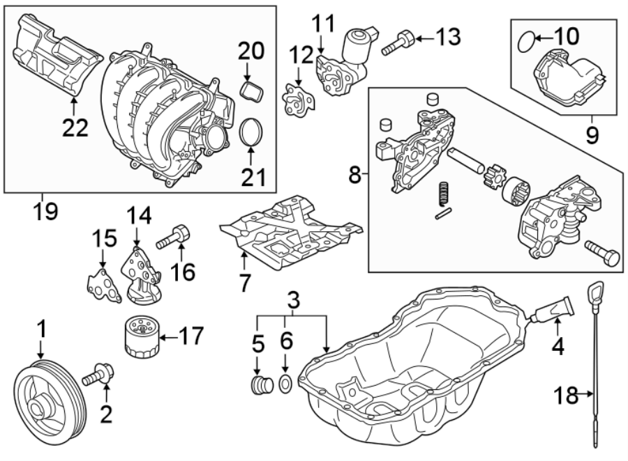 Diagram ENGINE / TRANSAXLE. ENGINE PARTS. for your 2018 Mazda CX-5 2.5L SKYACTIV A/T FWD Touring Sport Utility 