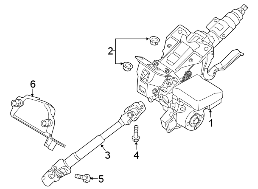 Diagram STEERING COLUMN ASSEMBLY. for your 2018 Mazda CX-5 2.5L SKYACTIV A/T FWD Grand Touring Sport Utility 