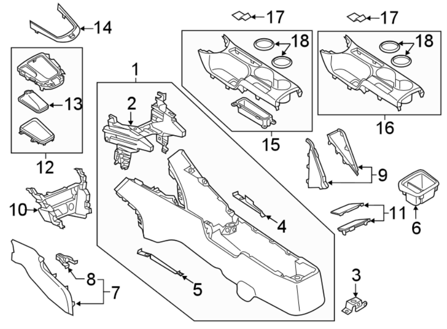 Diagram CENTER CONSOLE. for your 2003 Mazda 6   