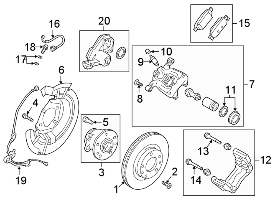 Diagram REAR SUSPENSION. BRAKE COMPONENTS. for your 2022 Mazda CX-5  2.5 S Carbon Edition Sport Utility 