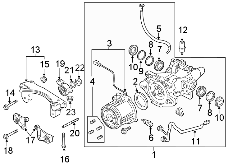 Diagram Rear suspension. Axle & differential. for your 2015 Mazda CX-5 2.5L SKYACTIV A/T AWD Touring Sport Utility 