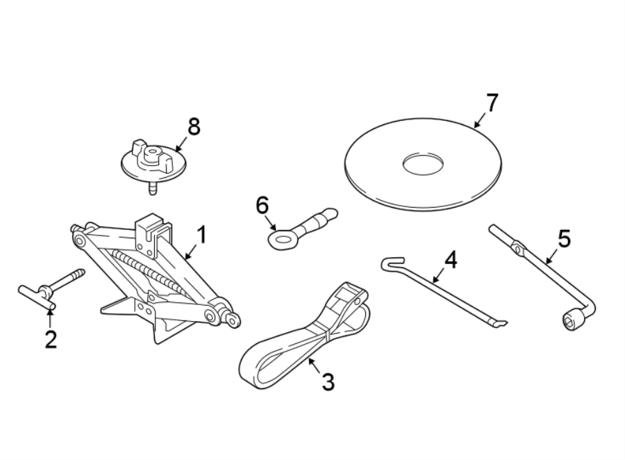 Diagram REAR BODY & FLOOR. JACK & COMPONENTS. for your 2012 Mazda MX-5 Miata  Sport Convertible 