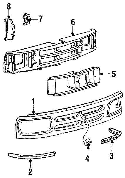 Diagram GRILLE & COMPONENTS. for your 2013 Mazda MX-5 Miata   