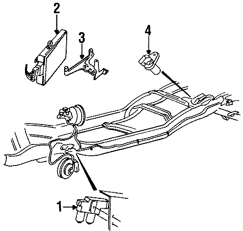 Diagram ELECTRICAL. ABS COMPONENTS. for your Mazda B4000  