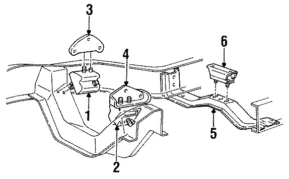 Diagram ENGINE MOUNTING. for your 2000 Mazda Millenia   