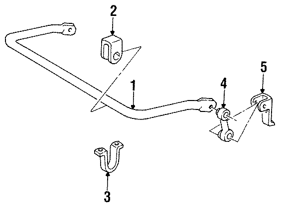 Diagram FRONT SUSPENSION. STABILIZER BAR & COMPONENTS. for your 1999 Mazda B3000   