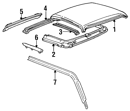 Diagram ROOF & COMPONENTS. for your Mazda