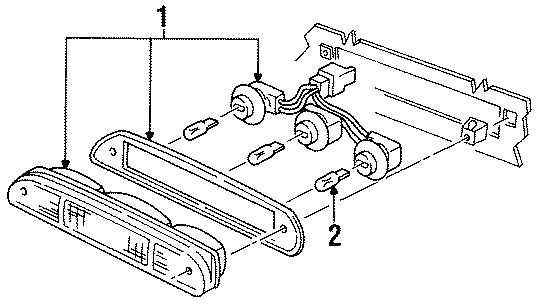 Diagram REAR LAMPS. HIGH MOUNT LAMPS. for your Mazda B2300  